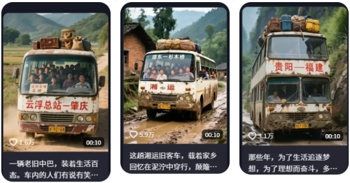 31a36e4313593075e14056c0d36314b1 当下超火!AI 加持下的 80 后怀旧客车视频为何如此吸睛?(附提示词)