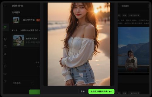 640-5 将照片一键变成3D拍立得效果,超酷的!(附教程和提示词)