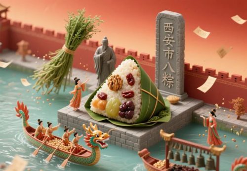 640-96 爆款AI绘画提示词分享:各地端午粽子微缩景观