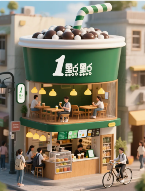 f8c0e7faa01964407a86c57dac6a237c 【微缩景观】| 用AI 绘制的奶茶咖啡店微缩世界太酷了,附提示词